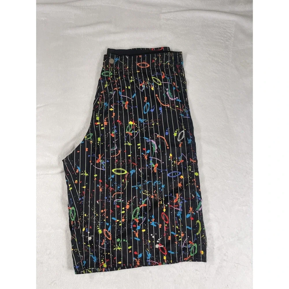 Surf Swim Shorts‎ Trunks Surf Sz 36 Black Art Paints Brazilian Rota Do Mar NEW